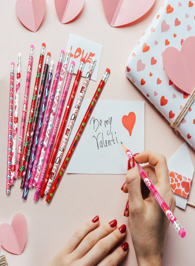 Kesote Valentine Pencils for Kids Heart Pencils with Erasers for Valentine's Day Gifts Party Favors Bags Goodie Bags Filler School Favors for Kids Classroom - Pack of 36 - Image 5
